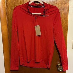 Nike Red Dri-FIT Quarter-Zip Top